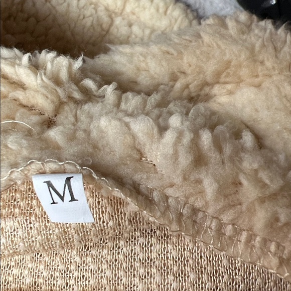 Mint July Faux Sherpa Soft Fuzzy Half Zip Pullover Sweatshirt NEW - Picture 4 of 5